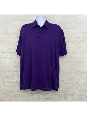Hollas Purple Golf Athletic Short Sleeve Polo